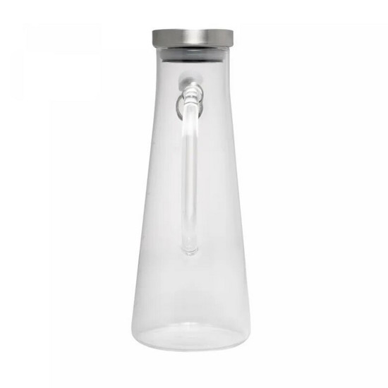 Imagem GALHETEIRO DE VIDRO BOROSILICATO COM TAMPA DE METAL SLIM 500ML - WOLFF