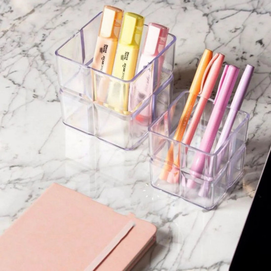 Imagem ORGANIZADOR BISOTÊ TRANSPARENTE 10X10X10 CM PARAMOUNT