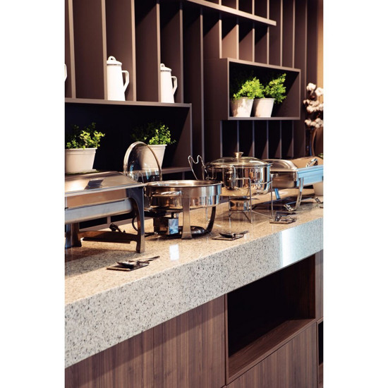 Imagem RECHAUD BANHO-MARIA TRAMONTINA EM AÇO INOX 7 L COM FOGAREIRO