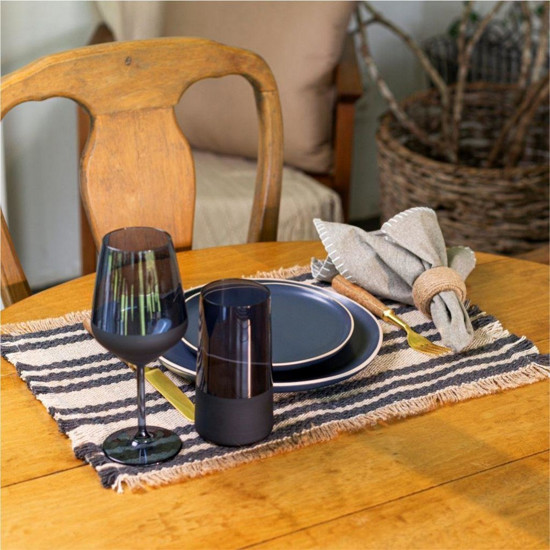 Imagem TAÇA DUO 490 ML NAVY EM VIDRO COPA & CIA COR AZUL