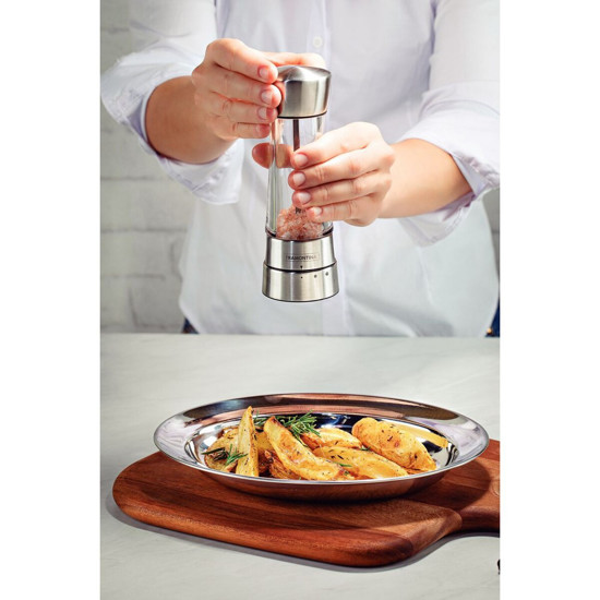 Imagem MOEDOR DE SAL OU PIMENTA TRAMONTINA EM AÇO INOX E ACRÍLICO COM MOINHO EM CERÂMICA