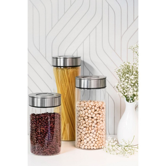 Imagem POTE DE VIDRO PUREZZA COM TAMPA DE AÇO INOX 1,4 L - TRAMONTINA