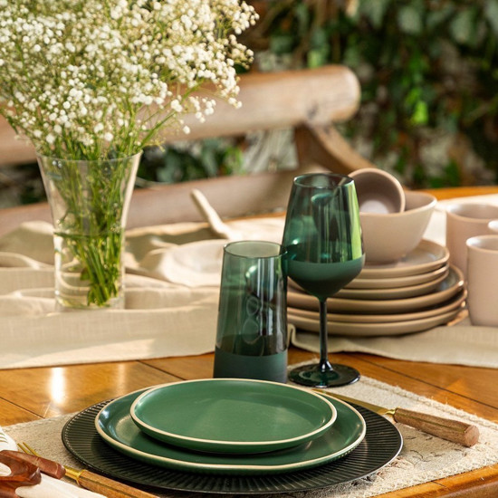 Imagem COPO DUO 540 ML ESMERALDA EM VIDRO - COPA & CIA COR VERDE