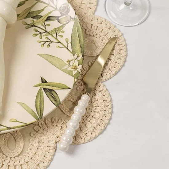 Imagem CONJUNTO DE TALHERES COPA E CIA 36 PEÇAS GARBO DOTS CHAMPAGNE 