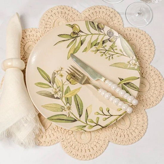 Imagem CONJUNTO DE TALHERES COPA E CIA 36 PEÇAS GARBO DOTS CHAMPAGNE 
