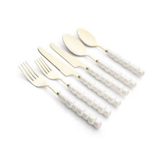 Imagem de CONJUNTO DE TALHERES COPA E CIA 36 PEÇAS GARBO DOTS CHAMPAGNE  - Copa Industrial Ltda
