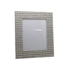 Imagem de PORTA RETARTO EM MDF TRAMA COR PRETO, BRANCO, CINZA E DOURADO 20X25CM - ENTRE CASA - Inverno Verao Comercio De Modas E Decoracao Eireli