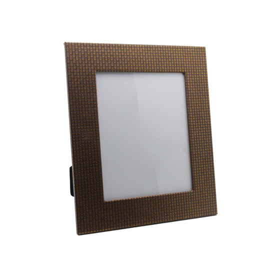 Imagem PORTA RETRATO EM MDF DET PU QUADRADO 20X25CM COR BRONZE - ENTRE CASA