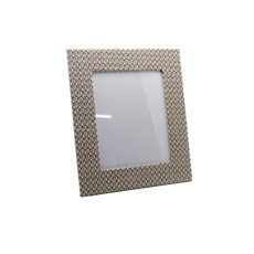 Imagem de PORTA RETARTO EM MDF TRAMA COR MARROM BRANCO E DOURADO 20X25CM - ENTRE CASA - Inverno Verao Comercio De Modas E Decoracao Eireli