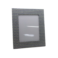 Imagem de PORTA RETARTO EM MDF TRAMA COR AZUL, BRANCO, VERDE E DOURADO 20X25CM - ENTRE CASA - Inverno Verao Comercio De Modas E Decoracao Eireli