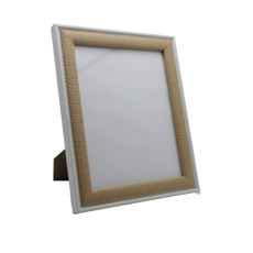 Imagem de PORTA RETRATO EM MDF COM BORDA EM DETALHE PALHA 20X25CM COR BEGE - ENTRE CASA - Inverno Verao Comercio De Modas E Decoracao Eireli