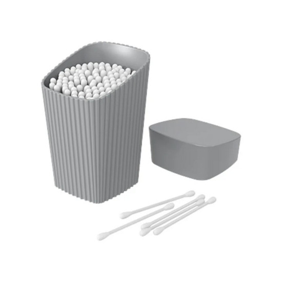 Imagem PORTA ALGODÃO PLÁSTICO QUADRADO NEW SQUARE FLORA CINZA