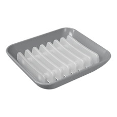 Imagem de SABONETEIRA PARA BANHEIRO NEW SQUARE EM POLIPROPILENO CINZA 2X10X9CM - COZA - Brinox Metalurgica S  A