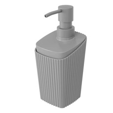 Imagem de PORTA SABONETE LÍQUIDO 350ML SABONETEIRA DE PIA BANHEIRO NEW SQUARE CINZA - COZA - Brinox Metalurgica S  A