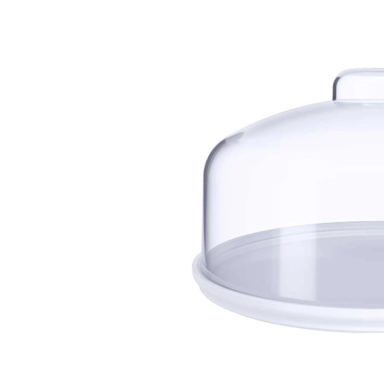 Imagem BOLEIRA PRATO COM CÚPULA COZY MÉDIA 25CM BRANCO - COZA
