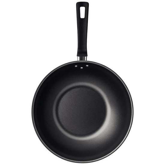Imagem WOK LORETO EM ALUMÍNIO COM REVESTIMENTO ANTIADERENTE STARFLON MAX GRAFITE 28 CM 3,6 L