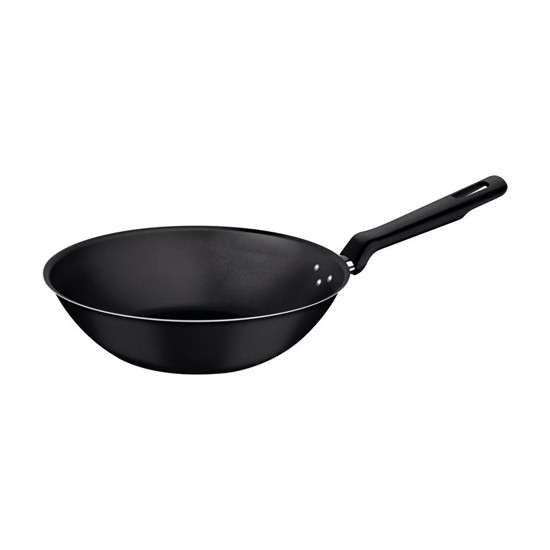 Imagem WOK TRAMONTINA LORETO EM ALUMÍNIO COM REVESTIMENTO ANTIADERENTE STARFLON MAX GRAFITE 24 CM 2,2 L