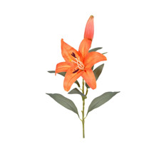 Imagem de HASTE DECORATIVA DE LÍRIO TIGRE LARANJA EM PLÁSTICO MOLDÁVEL 82X16CM - GRILLO - Grillo Ltda