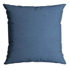 Imagem de ALMOFADA VELVETEEN DECORATIVA 804 LISA AZUL 43 CM X 43 CM COR BRANCO E AZUL  - Belchior Cortinas E Acessorios Eireli