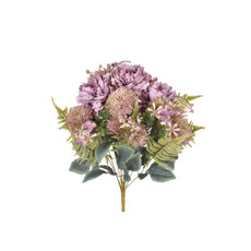 Imagem de BUQUÊ DECORATIVO MISTO DE PEÔNIA E CRISÂNTEMO LAVANDA EM PLÁSTICO MOLDÁVEL - GRILLO - Grillo Ltda
