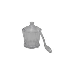 Imagem de AÇUCAREIRO DE CRISTAL DE CHUMBO COM TAMPA E COLHER 210ML  - Coliseu Presentes Ltda
