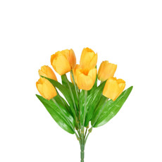 Imagem de BUQUÊ DECORATIVO DE TULIPAS AMARELAS EM PLÁSTICO MOLDÁVEL 31X22 CM - GRILLO - Grillo Ltda