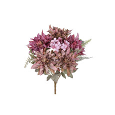 Imagem de BUQUÊ DÁLIA X9 CETIM BURGUNDY 23X44CM GRILLO 54576 - Grillo Ltda