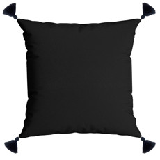 Imagem de ALMOFADA VELVETEEN 746 LISA PRETA COM TASSEL 43 CM X 43 CM - Belchior Cortinas E Acessorios Eireli