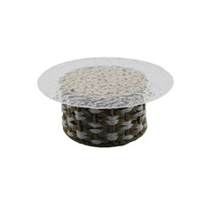 Imagem de BOLEIRA REDONDA PALHA CESTARIA COR CARAMELO E BRANCO 29X29X11CM - Inverno Verao Comercio De Modas E Decoracao Eireli