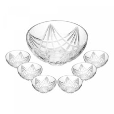 Imagem de CONJUNTO 7 PEÇAS PARA SOBREMESA DE VIDRO SUN - Rojemac Impotacao E Exportacao Ltda