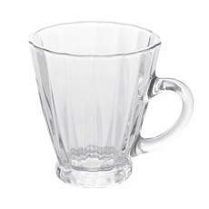 Imagem de CONJUNTO 4 XÍCARAS PARA CAFÉ DE VIDRO RADIAL 160ML - Coliseu Presentes Ltda