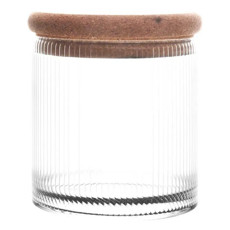 Imagem de PORTA MANTIMENTO ESSÊNCIA COM TAMPA ROLHA 450ML EM VIDRO - Coliseu Presentes Ltda