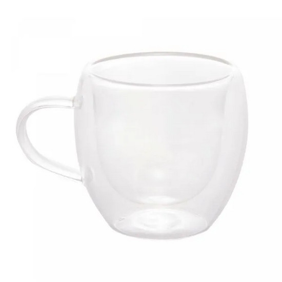 Imagem CONJUNTO 2 XÍCARAS DE CAFÉ PAREDE DUPLA DE VIDRO BOROSSILICATO MODERN 80ML 