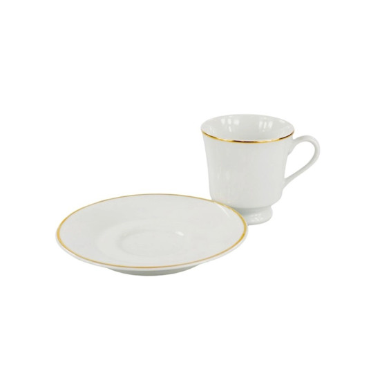 Imagem XÍCARA CAFÉ COM PIRES 60ML PORCELANA FILETADO DOURADO ITAMARATY
