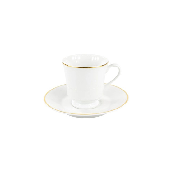 Imagem XÍCARA CAFÉ COM PIRES 60ML PORCELANA FILETADO DOURADO ITAMARATY