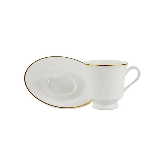 Imagem XÍCARA CAFÉ COM PIRES 60ML PORCELANA FILETADO DOURADO ITAMARATY