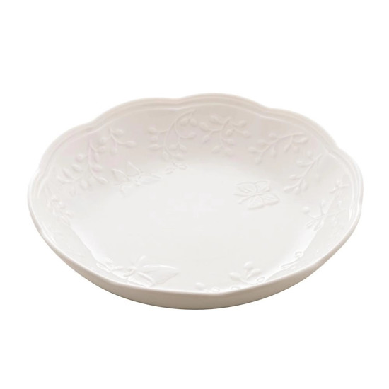 Imagem PRATO FUNDO DE PORCELANA NEW BONE BUTTERFLY FLOWER 21,5CM X 21,5CM X 4,5CM