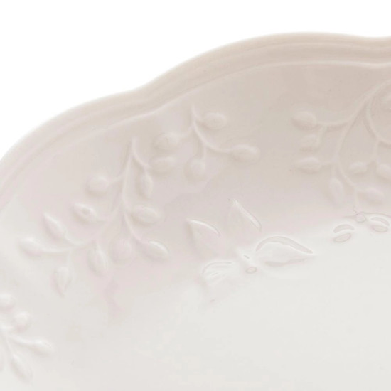 Imagem PRATO FUNDO DE PORCELANA NEW BONE BUTTERFLY FLOWER 21,5CM X 21,5CM X 4,5CM