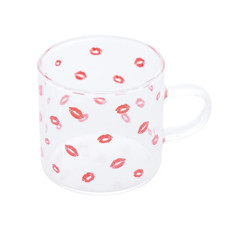Imagem de CANECA KISS DE VIDRO BOROSSILICATO 125ML RESISTENTE AO CALOR - Coliseu Presentes Ltda