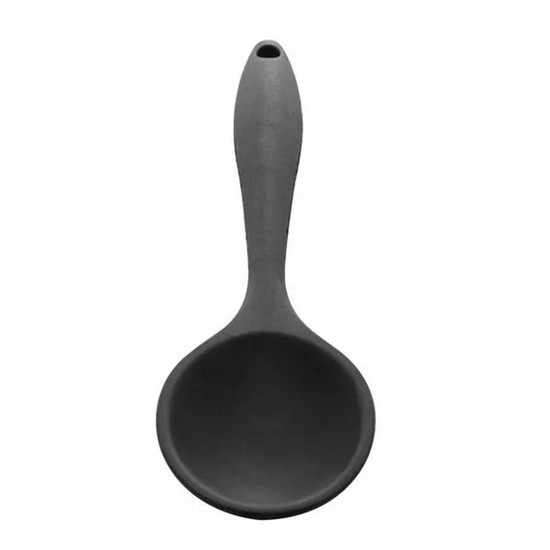 Imagem COLHER PARA SERVIR DE SILICONE PRETA 27CM X 6CM