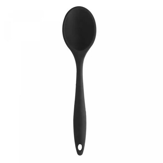 Imagem COLHER PARA SERVIR DE SILICONE PRETA 27CM X 6CM