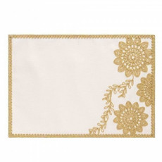 Imagem de JOGO AMERICANO BRAZIL NATURE MANDALA BORDADA GOLD 35X50CM  - Copa Industrial Ltda