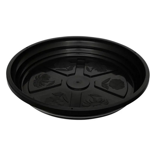 Imagem PRATO DE VASO EM PLÁSTICO COR PRETO N.° 1,5 