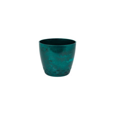 Imagem de CACHEPÔ DIAMOND Nº1 EM RESINA DE POLIPROPILENO COR VERDE GUATEMALA 10,5X9,5CM  - Atacaplast Comercio E Distribuidora Ltda