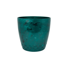 Imagem de CACHEPÔ DIAMOND Nº4 EM RESINA DE POLIPROPILENO COR VERDE GUATEMALA 15X15,5CM  - Atacaplast Comercio E Distribuidora Ltda