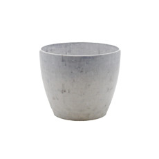 Imagem de CACHEPÔ DIAMOND Nº3 EM RESINA DE POLIPROPILENO COR BRANCO CARRARA 15X13CM  - Atacaplast Comercio E Distribuidora Ltda