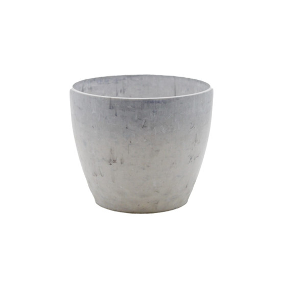 Imagem CACHEPÔ DIAMOND Nº3 EM RESINA DE POLIPROPILENO COR BRANCO CARRARA 15X13CM 