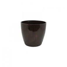 Imagem de CACHEPÔ DIAMOND Nº2 EM RESINA DE POLIPROPILENO COR MARROM CAFÉ 12,5X12CM  - Atacaplast Comercio E Distribuidora Ltda