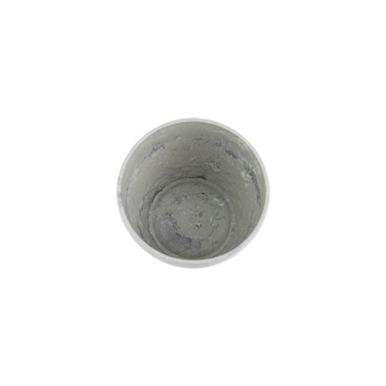 Imagem CACHEPÔ DIAMOND Nº3 EM RESINA DE POLIPROPILENO COR BRANCO CARRARA 15X13CM 