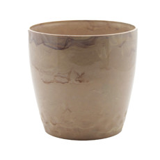 Imagem de CACHEPOT DIAMOND DE POLIPROPILENO BEGE TRAVERTINO 15X15,5CM - ATACAPLAST  - Atacaplast Comercio E Distribuidora Ltda